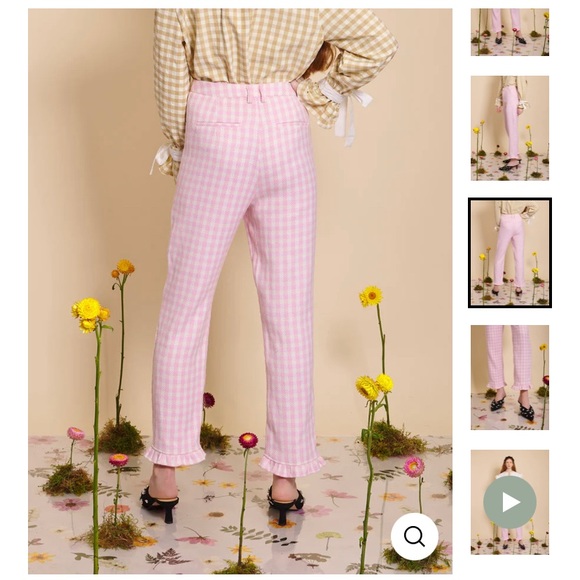 Sister Jane Bee Botanical Buzz Gingham Tweed Blazer & Pants Suit Two Piece Set - Picture 6 of 9